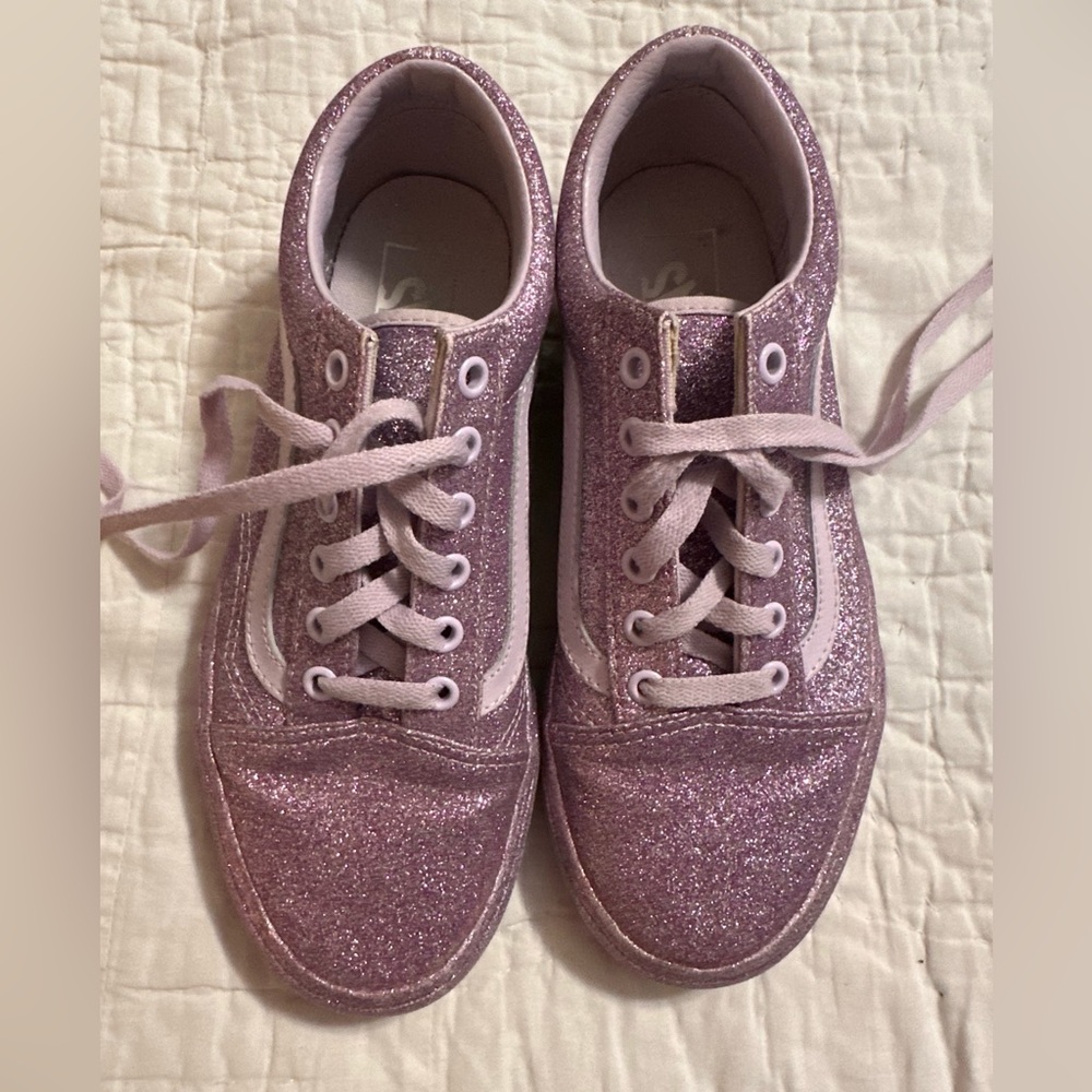 Vans Off The Wall Purple Glitter Sneakers